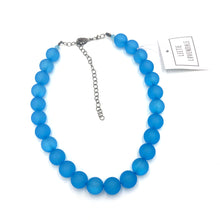Load image into Gallery viewer, Aqua Blue Frosted Marco Necklace