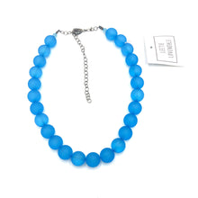 Load image into Gallery viewer, Aqua Blue Frosted Marco Necklace
