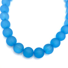Load image into Gallery viewer, Aqua Blue Frosted Marco Necklace
