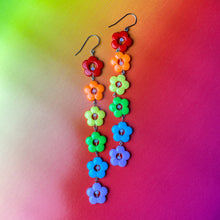 Load image into Gallery viewer, Opaque Flower Rainbow Earrings