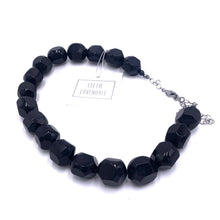 Load image into Gallery viewer, Black Chunky Facet Marco Necklace