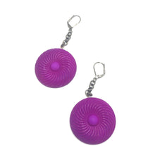 Load image into Gallery viewer, Violet Matte Pinwheel Earrings