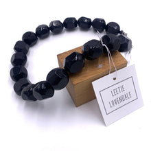 Load image into Gallery viewer, Black Chunky Facet Marco Necklace
