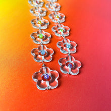 Load image into Gallery viewer, Clear Flower Rainbow Earrings