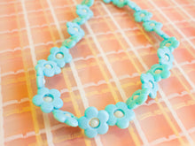 Load image into Gallery viewer, Blue Pastel Flower Necklace