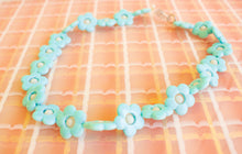 Load image into Gallery viewer, Blue Pastel Flower Necklace