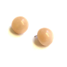 Load image into Gallery viewer, Champagne Cream Moonglow Retro Button Stud Earrings