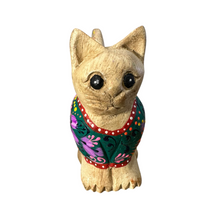 Load image into Gallery viewer, Light Wood with Green &amp; Pink Floral – Emerald Bloom Cat