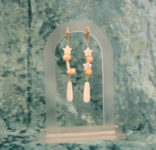 Load image into Gallery viewer, Star Pearl Charm Earrings