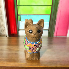 Load image into Gallery viewer, Brown with Multicolor Floral – Sunset Petals Cat