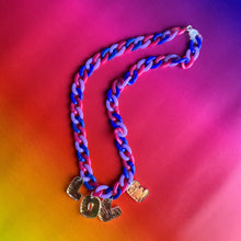 Load image into Gallery viewer, Blue/Pink/Purple "Love" Necklace