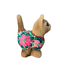 Load image into Gallery viewer, Light Wood with Pink &amp; Blue Floral – Ocean Breeze Cat