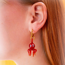 Load image into Gallery viewer, Glass Beaded Colorful Octopus Earrings-2-in-1 pair
