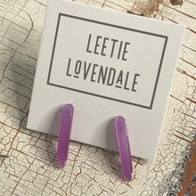 Load image into Gallery viewer, Light Orchid Moonglow Dagger Stud Earrings