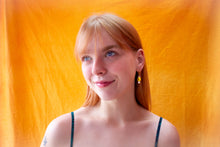 Load image into Gallery viewer, Glass Beaded Smiley Face Earrings