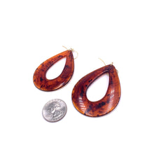 Load image into Gallery viewer, Tortoise Jumbo Teardrop Earrings
