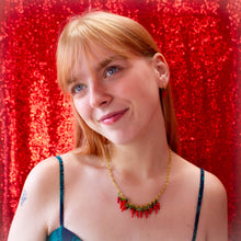Load image into Gallery viewer, Glass Beaded Chili Pepper Necklace