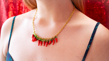 Load image into Gallery viewer, Glass Beaded Chili Pepper Necklace