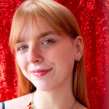 Load image into Gallery viewer, Glass Beaded Chili Pepper Earrings 2-in-1 pair