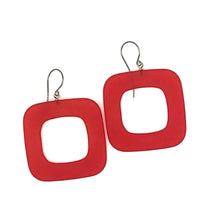 Load image into Gallery viewer, Deco Square Donut Drop Earrings