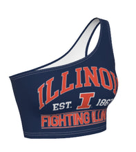 Load image into Gallery viewer, Illinois Fighting Illini Navy One Shoulder Top