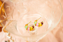 Load image into Gallery viewer, Colorful Stripe Titanium Hoop Earrings