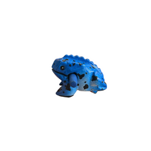 Load image into Gallery viewer, 1.5" Wooden Musical Frog - Sky Design (Percussion Instrument)