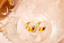 Load image into Gallery viewer, Colorful Stripe Titanium Hoop Earrings