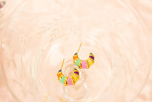 Load image into Gallery viewer, Colorful Stripe Titanium Hoop Earrings