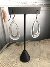 Load image into Gallery viewer, Crystal Clear Lucite Teardrop Hoop Drop Earrings