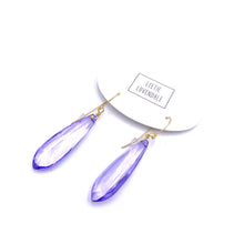Load image into Gallery viewer, Periwinkle Briolette TearDrop Earrings