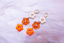 Load image into Gallery viewer, Orange Cream Flower Dangles