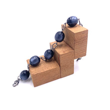 Load image into Gallery viewer, Charcoal Oval Moonglow Stations Bracelet