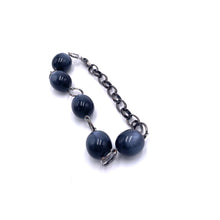 Load image into Gallery viewer, Charcoal Oval Moonglow Stations Bracelet