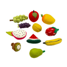 Load image into Gallery viewer, **Pre-order (Ships in 2-3 Weeks)**Handmade in Nepal 100% Wool Felt Foods Play Set for Pretend Cooking and Farmer's Market Play