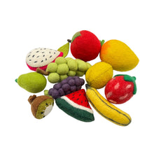 Load image into Gallery viewer, **Pre-order (Ships in 2-3 Weeks)**Handmade in Nepal 100% Wool Felt Foods Play Set for Pretend Cooking and Farmer's Market Play
