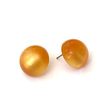 Load image into Gallery viewer, Orange Moonglow Retro Button Stud Earrings