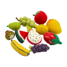 Load image into Gallery viewer, **Pre-order (Ships in 2-3 Weeks)**Handmade in Nepal 100% Wool Felt Foods Play Set for Pretend Cooking and Farmer's Market Play