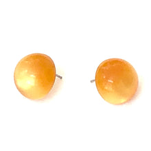 Load image into Gallery viewer, Orange Moonglow Retro Button Stud Earrings