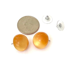 Load image into Gallery viewer, Orange Moonglow Retro Button Stud Earrings