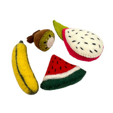 Load image into Gallery viewer, **Pre-order (Ships in 2-3 Weeks)**Handmade in Nepal 100% Wool Felt Foods Play Set for Pretend Cooking and Farmer's Market Play