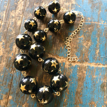 Load image into Gallery viewer, Black &amp; Gold Superstar Beaded Amelia Necklace