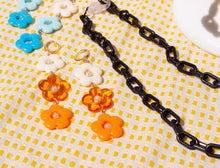 Load image into Gallery viewer, Orange Cream Flower Dangles