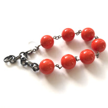 Load image into Gallery viewer, Tomato Red Lucite Bubble Stations Bracelet