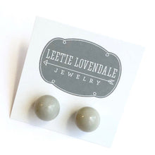 Load image into Gallery viewer, Light Grey Lucite Ball Stud Earrings