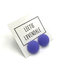 Load image into Gallery viewer, Purple Frosted Retro Button Stud Earrings
