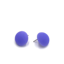 Load image into Gallery viewer, Purple Frosted Retro Button Stud Earrings