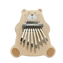 Load image into Gallery viewer, Smiling Bear Wooden Kalimba – 8-Key Thumb Piano for Kids