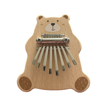 Load image into Gallery viewer, Smiling Bear Wooden Kalimba – 8-Key Thumb Piano for Kids