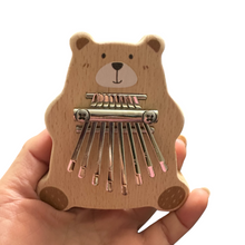 Load image into Gallery viewer, Smiling Bear Wooden Kalimba – 8-Key Thumb Piano for Kids